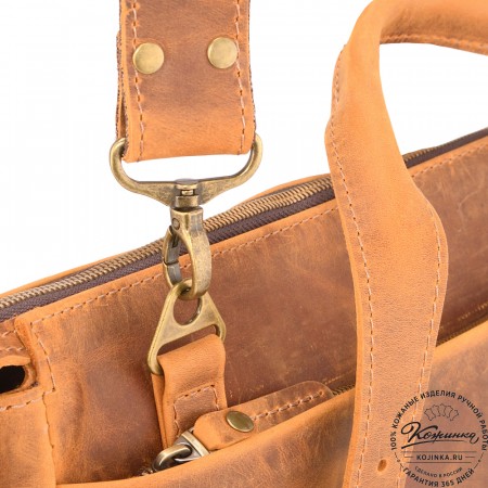  Кожаная деловая сумка "Франклин" (рыжий крейзи)